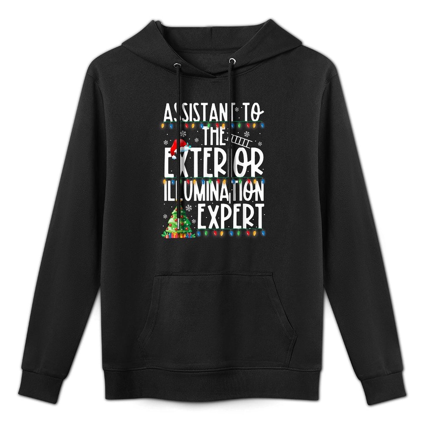 Assistant To Exterior Illumination Expert Christmas Lights Machine Washable Hoodie