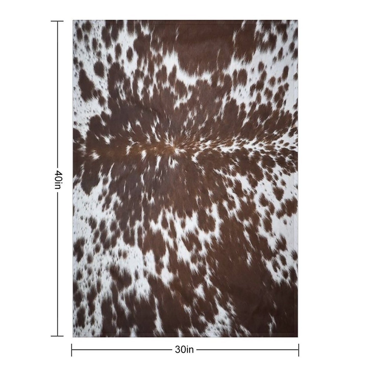 Western Cowhide – Brown And White Throw Blanket