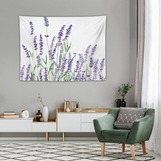 Hand Painted Purple Lavender Tapestry