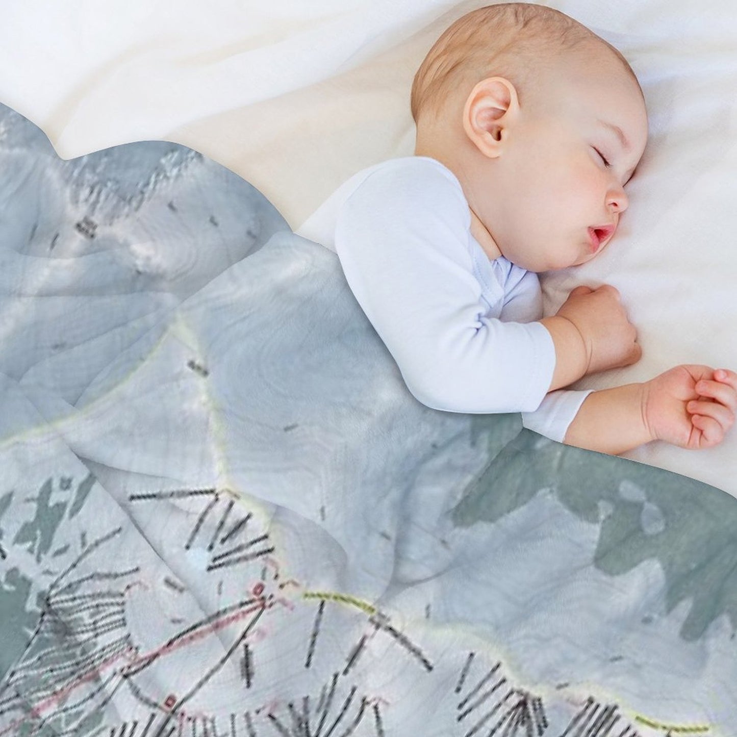 Breckenridge Resort Trail Map Throw Blanket