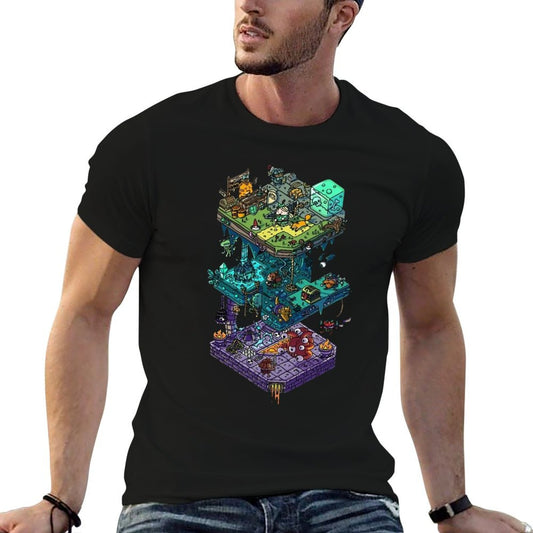 Dungeons And Isometric Dragons Summer-ready Fabric T-Shirt