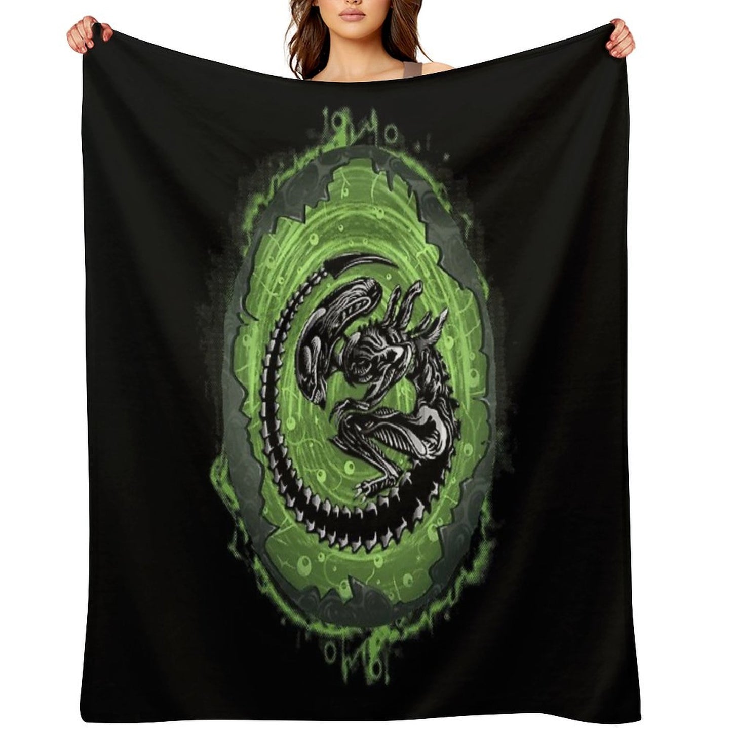 Alien Incubation Throw Blanket
