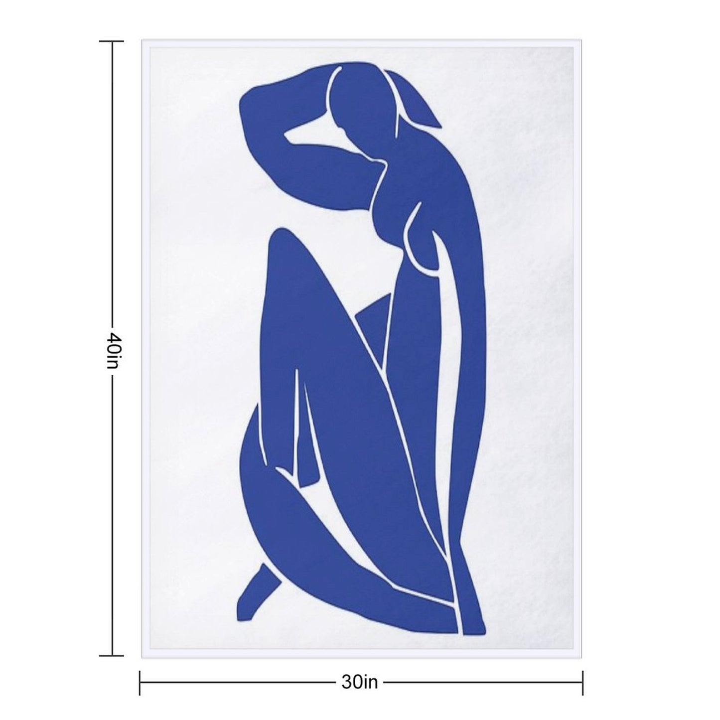 Henri Matisse - Nu Bleu II (Blue Nude) - The Cut Outs Throw Blanket