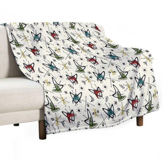 Atomic Boomerang Flashback Throw Blanket
