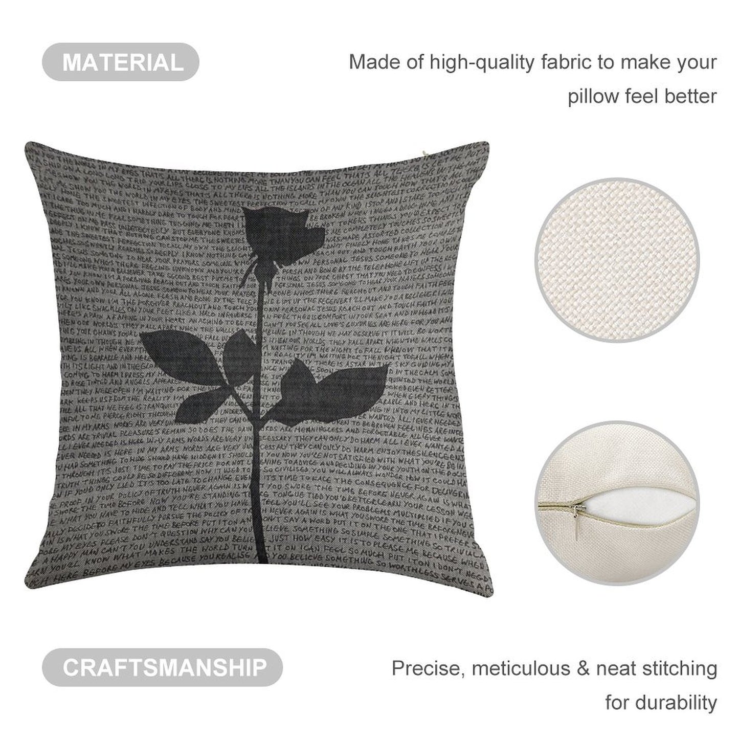 Best Selling Depeche Mode Violator Linen Throw Pillow Cover