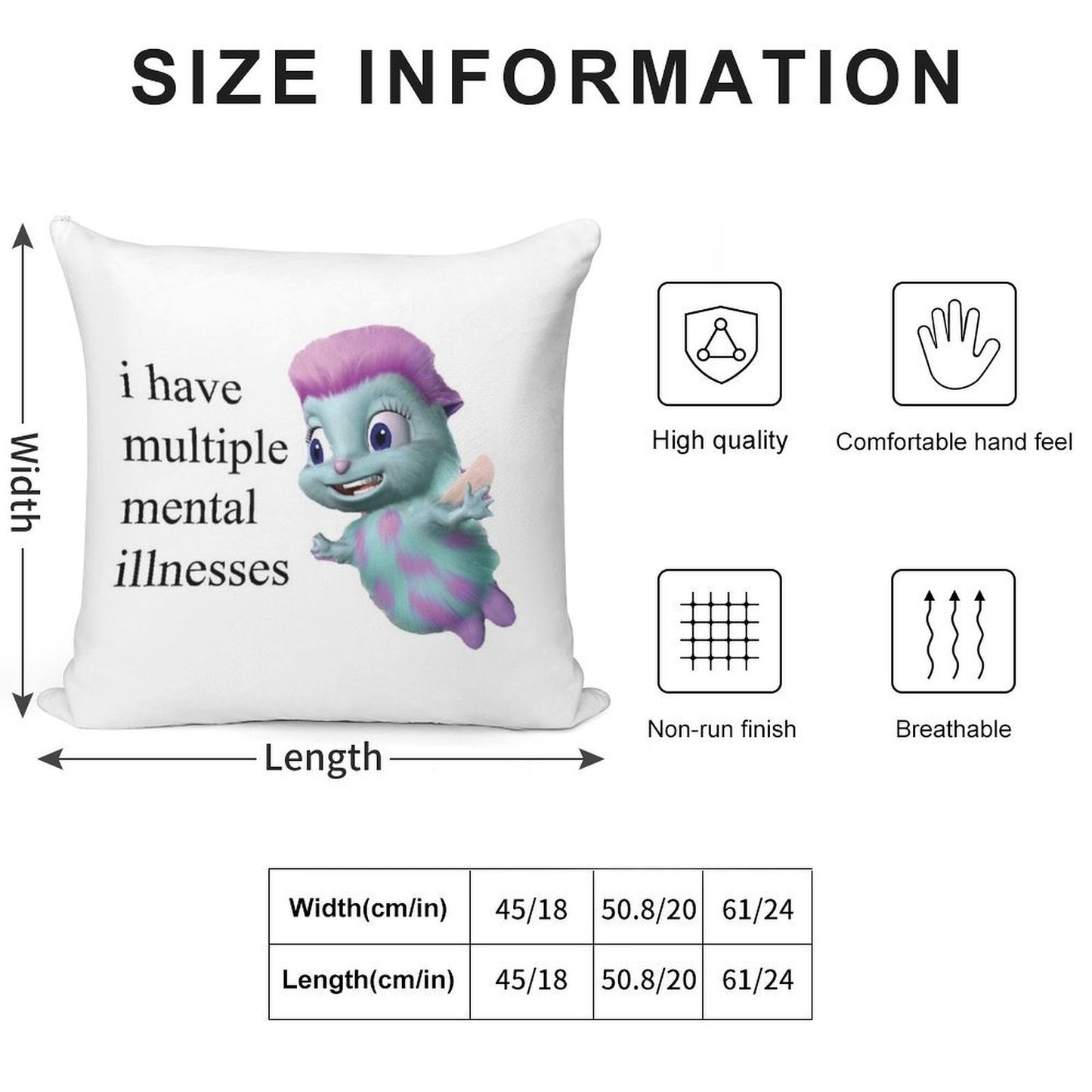 Bibble Mental Illness Rights Soft Style Accent Throw Pillow