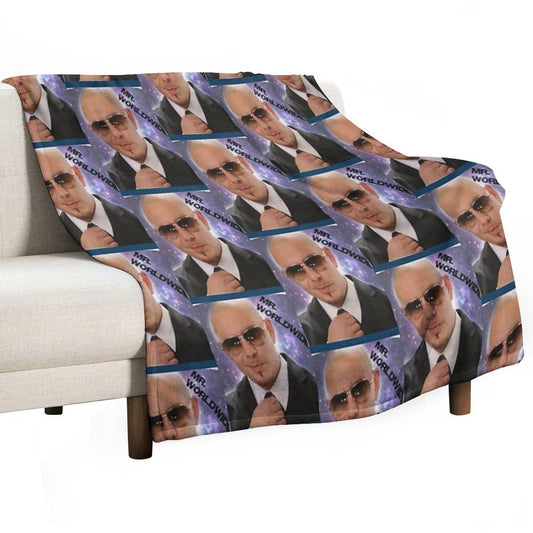 Mr Worldwide Throw Blanket