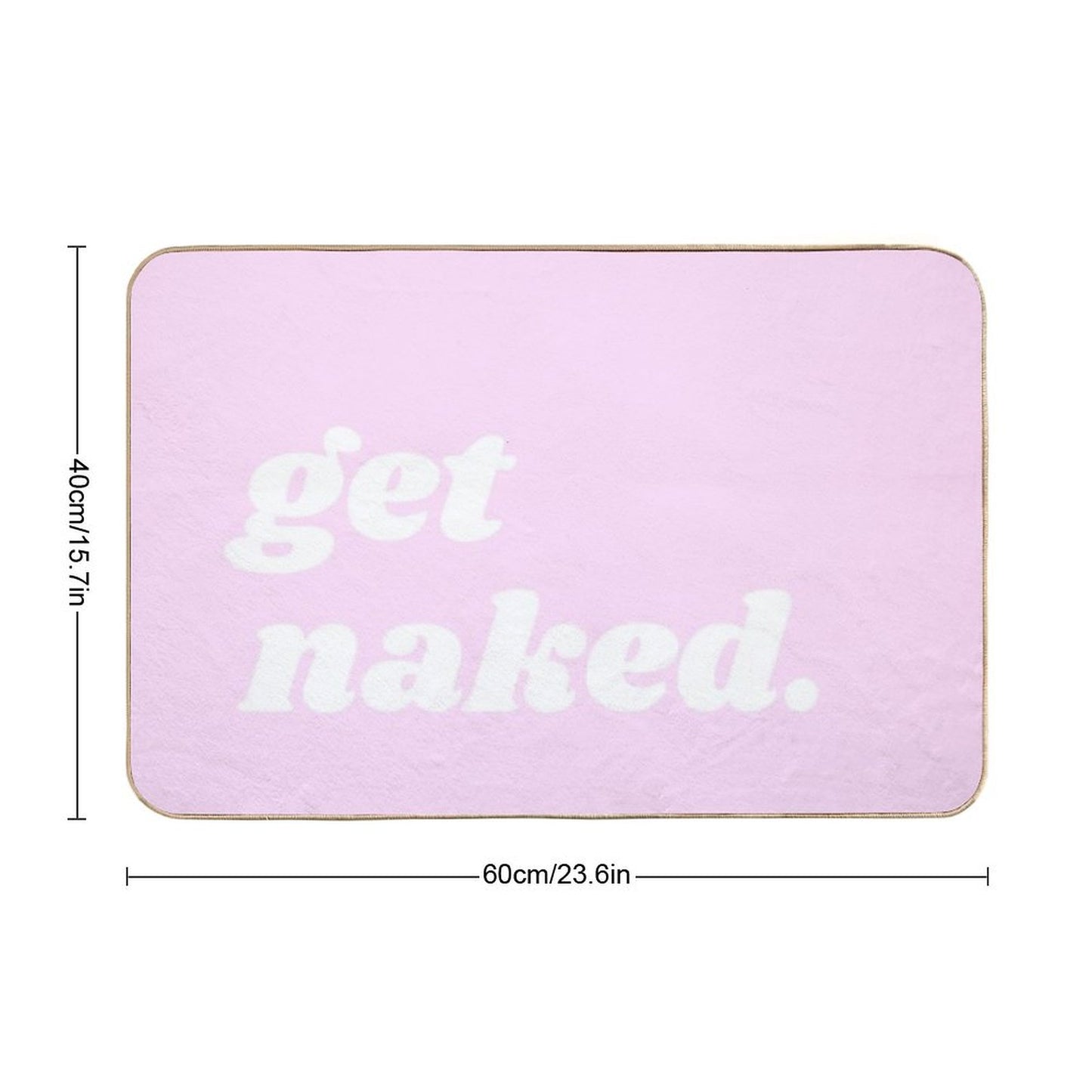 Pink Get Naked Bath Mat