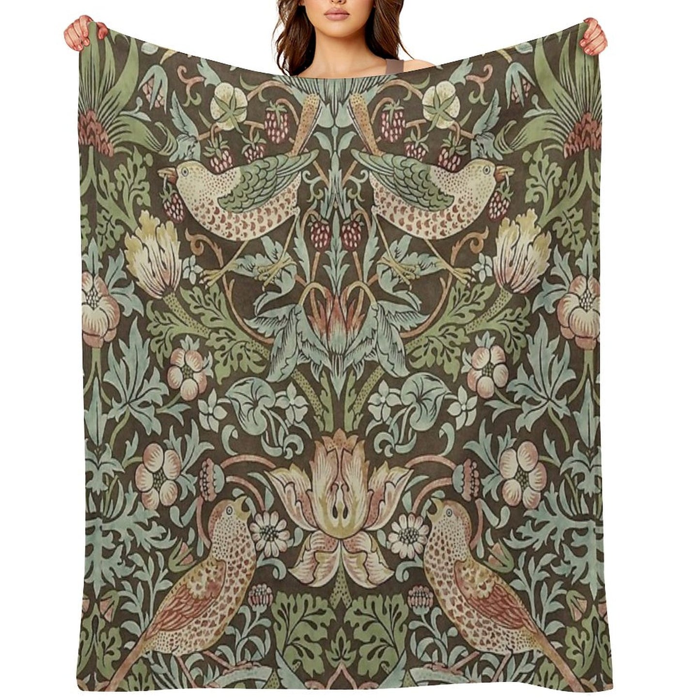 William Morris Birds And Flowers Throw Blanket