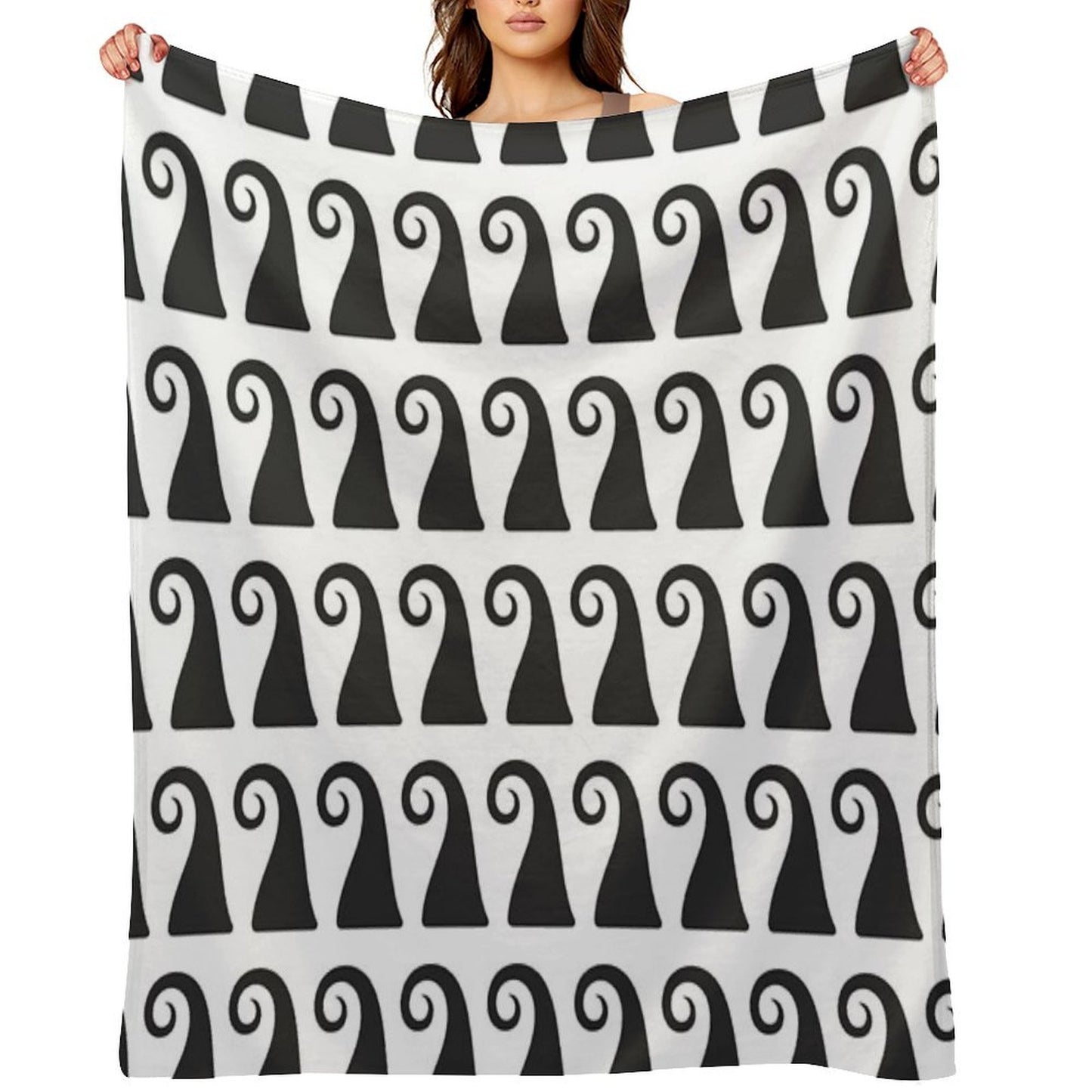 Elegant Greek Style Waves Ornament, Timeless Design, Not AI Throw Blanket