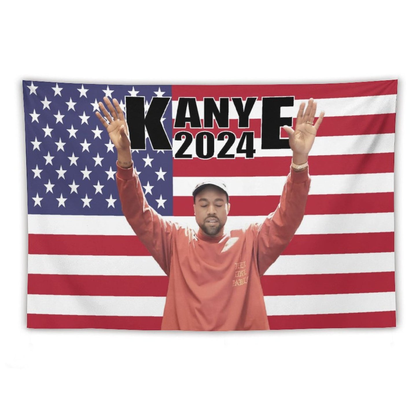 Kanye 2024 West America Flag Tapestry