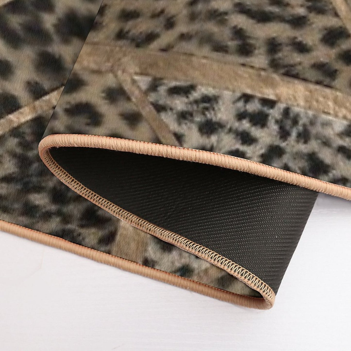 Leopard Fur Texture Geometric Pattern Bath Mat