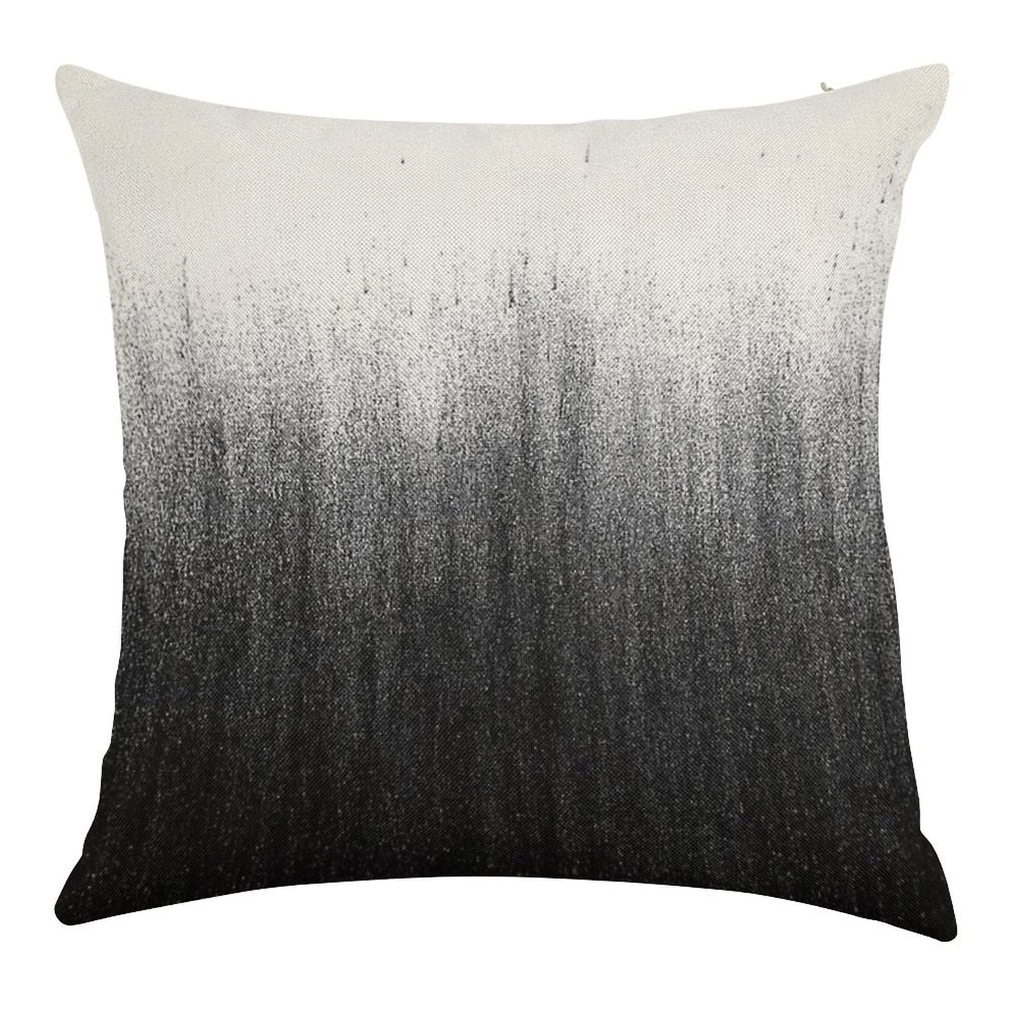 Charcoal Ombré Linen Throw Pillow Cover