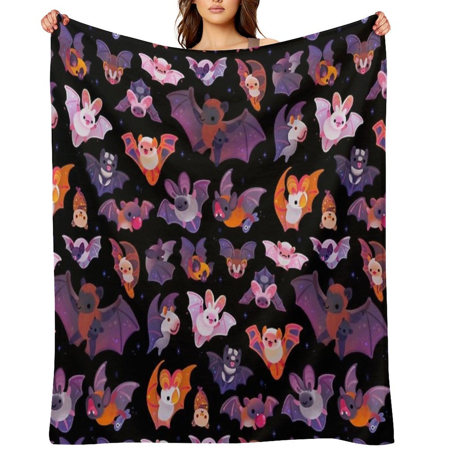 Bat - Dark Throw Blanket