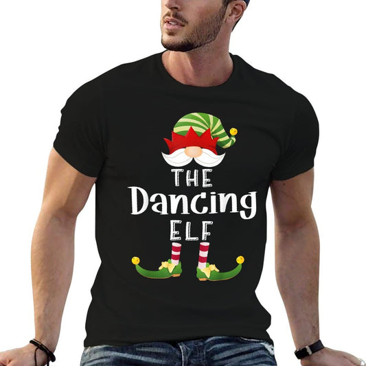 Dancing Elf Group Christmas Funny Pajama Party Graphic-printed T-Shirt