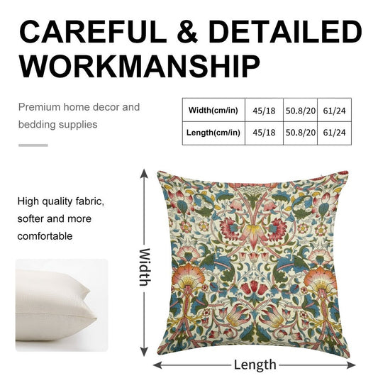 William Morris Lodden Linen Throw Pillow Cover