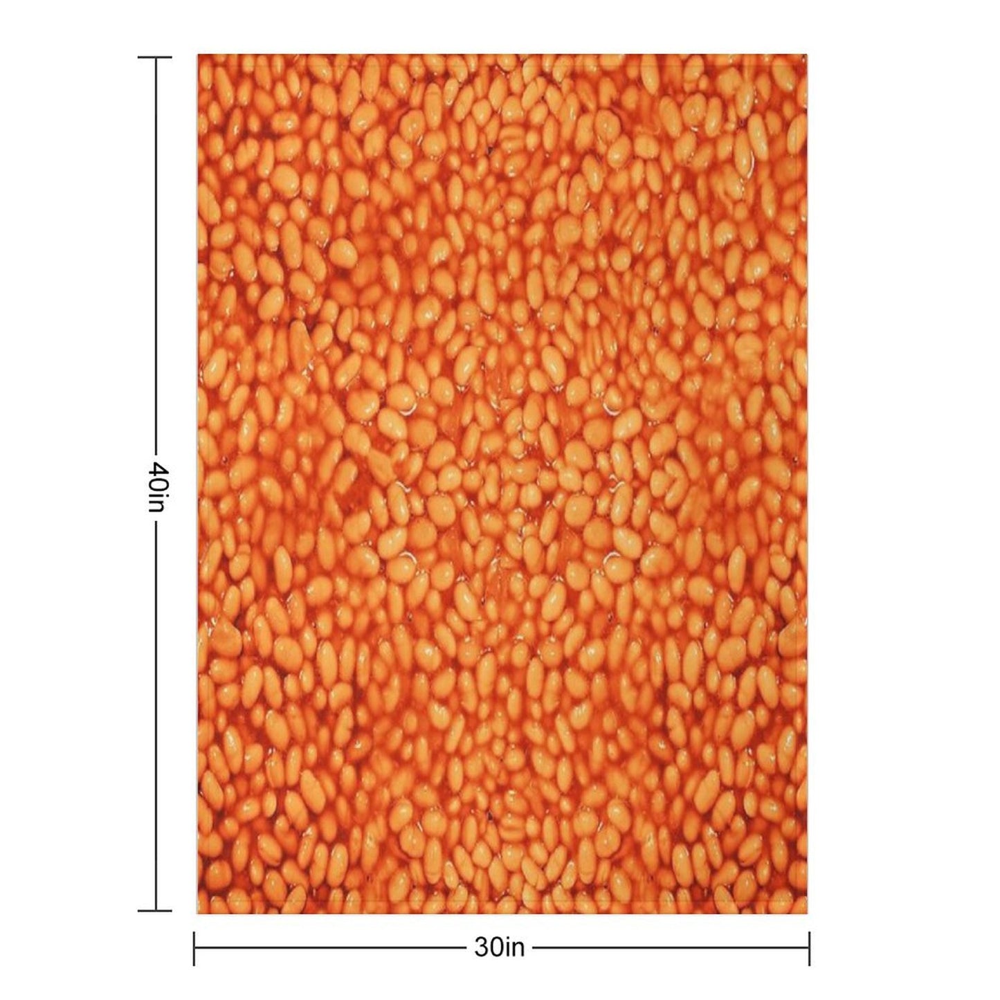 Baked Beans In Things Pattern Throw Blanket