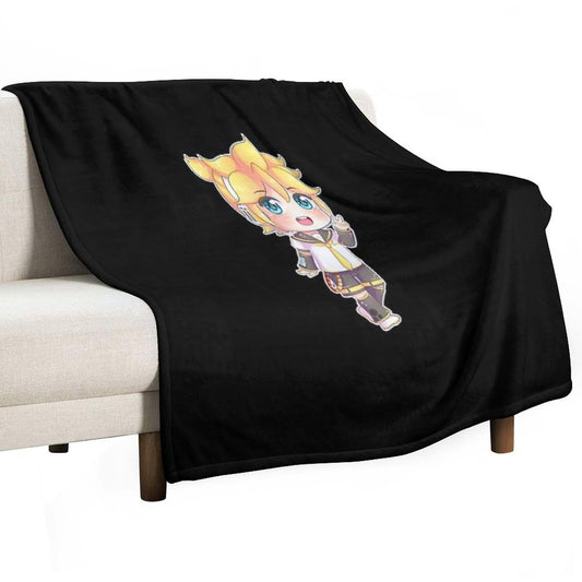 VOCALOID Kagamine Len Chibi Throw Blanket