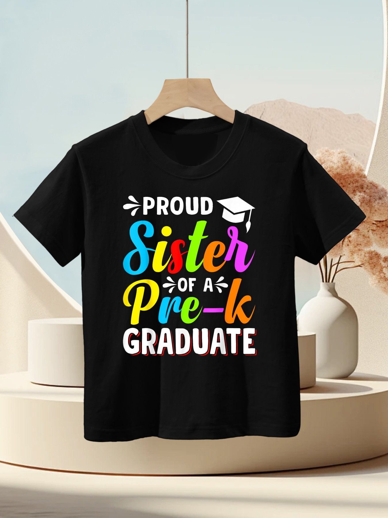 Proud Sister PreK Grad Preschool Graduate Graduation Kids T-Shirt