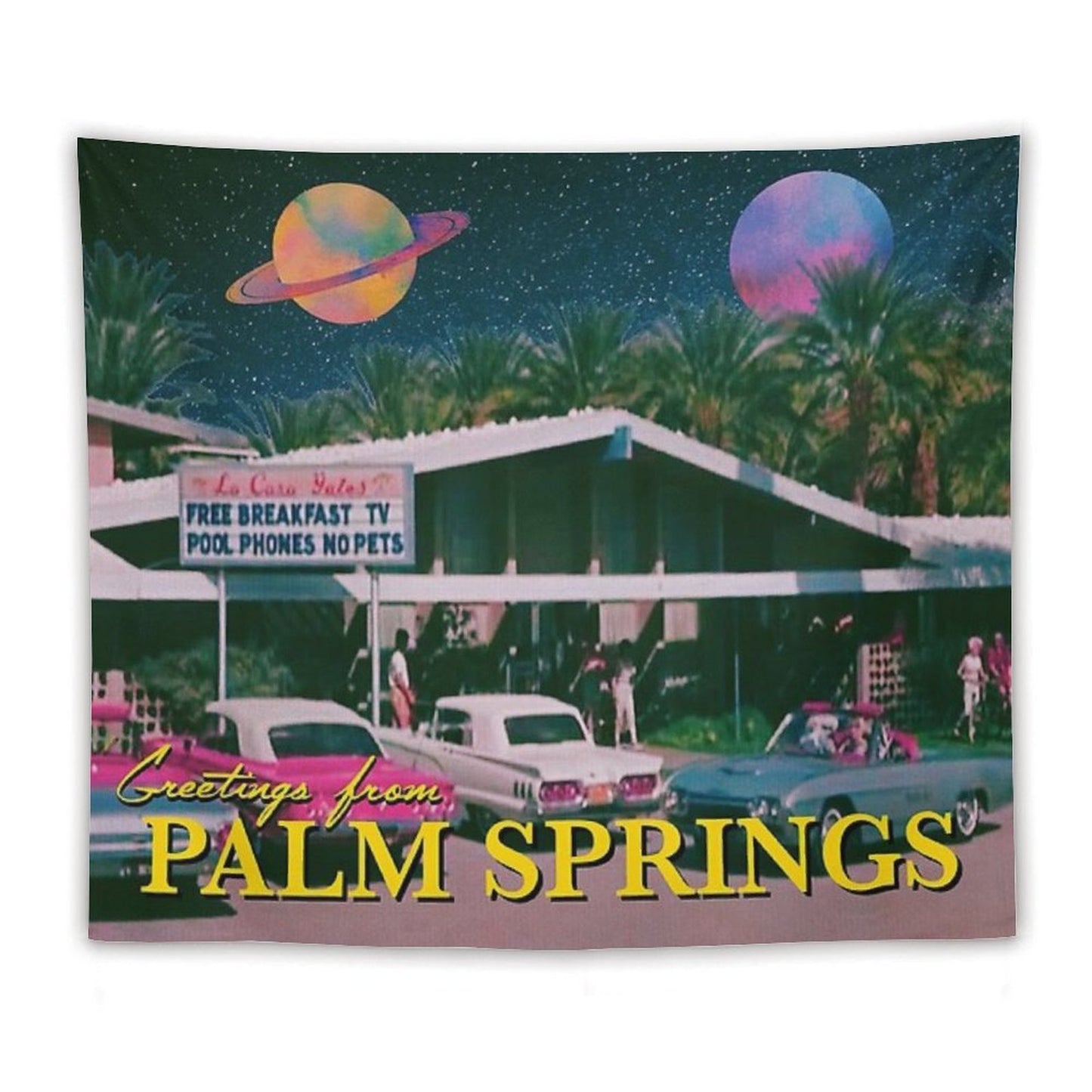 Greetings from Palm Springs Tapestry