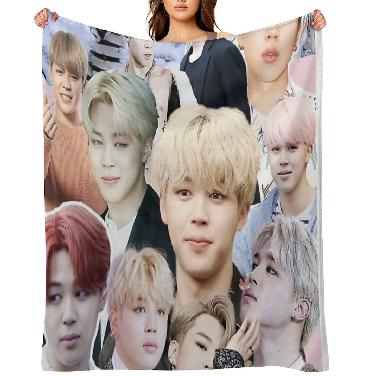 Jimin BTS Collage Throw Blanket