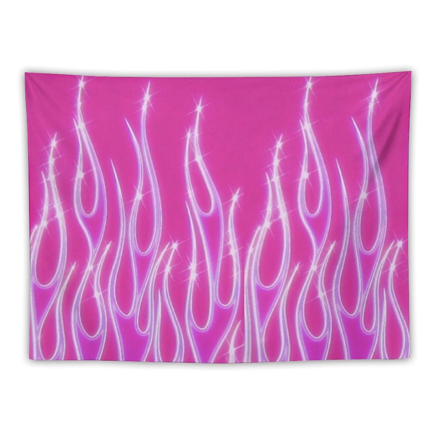 Pink Flames Tapestry