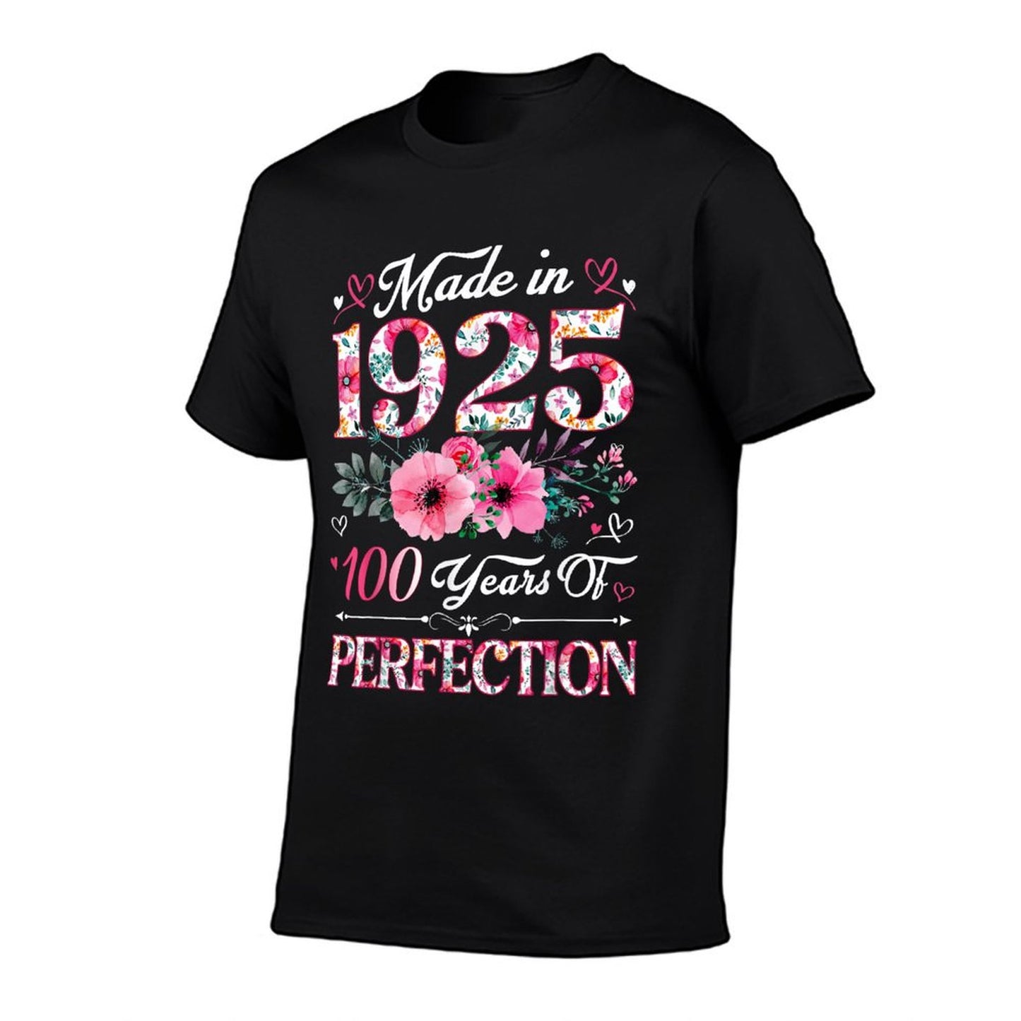 100 Year Old Made In 1925 Floral 100th Birthday Women T-Shirt