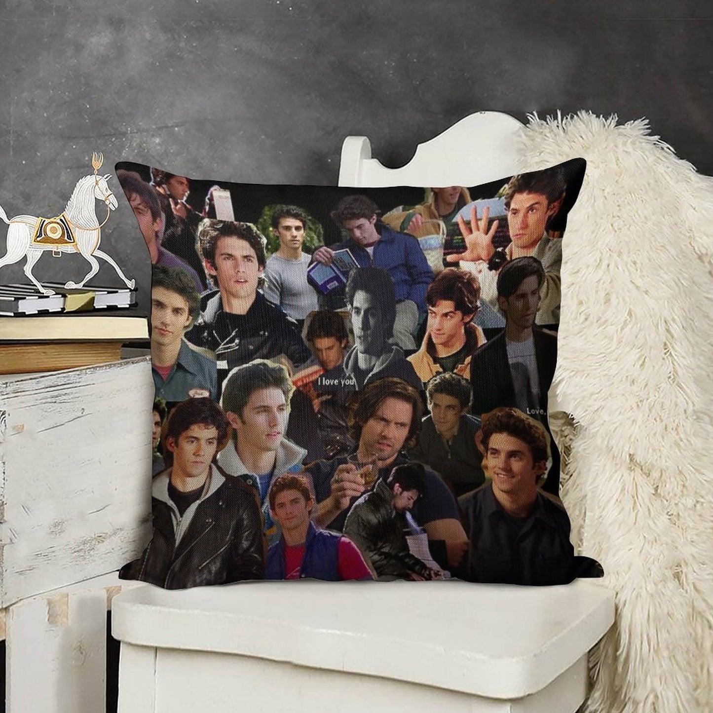 Jess Mariano Linen Throw Pillow Cover