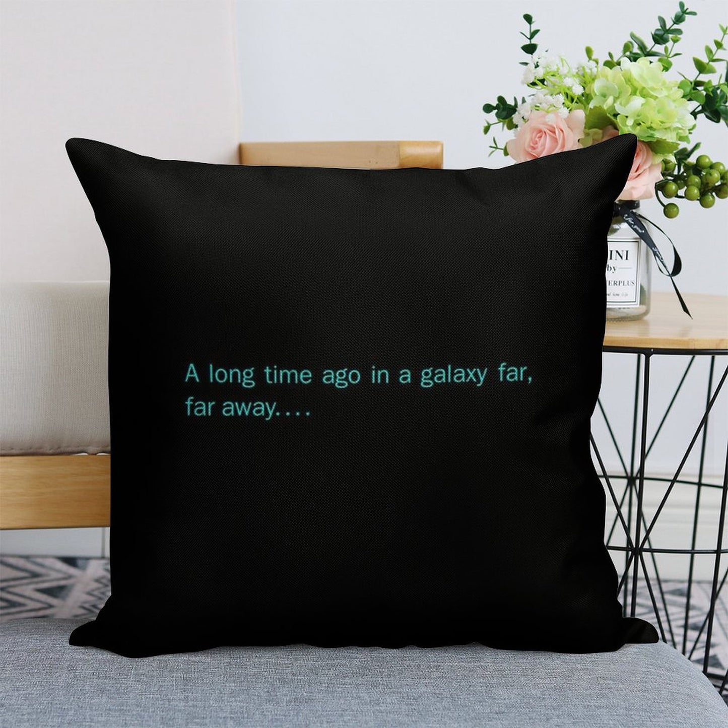 In A Galaxy Far Far Away Linen Throw Pillow Cover