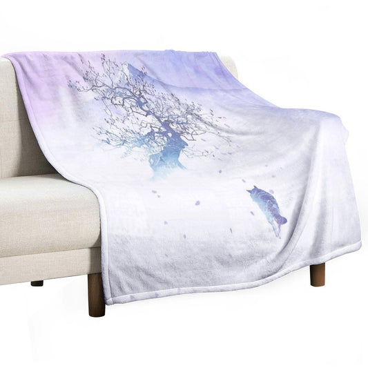 The Long Way to Fuji Throw Blanket