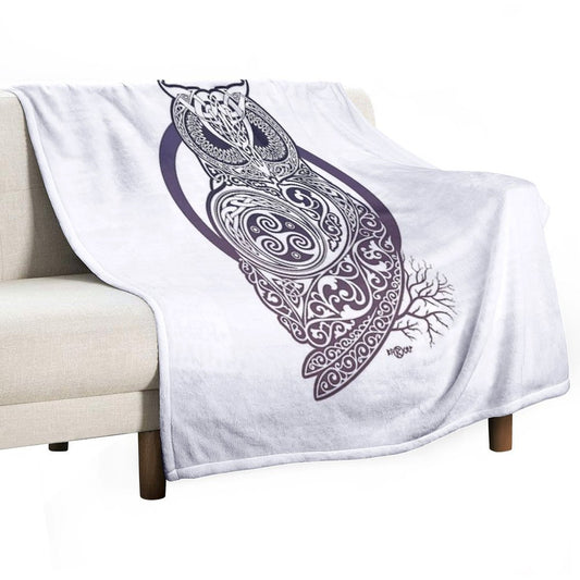 CELTIC OWL Throw Blanket
