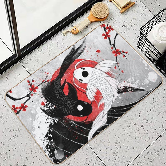 Koi Fish - Yin Yang Bath Mat