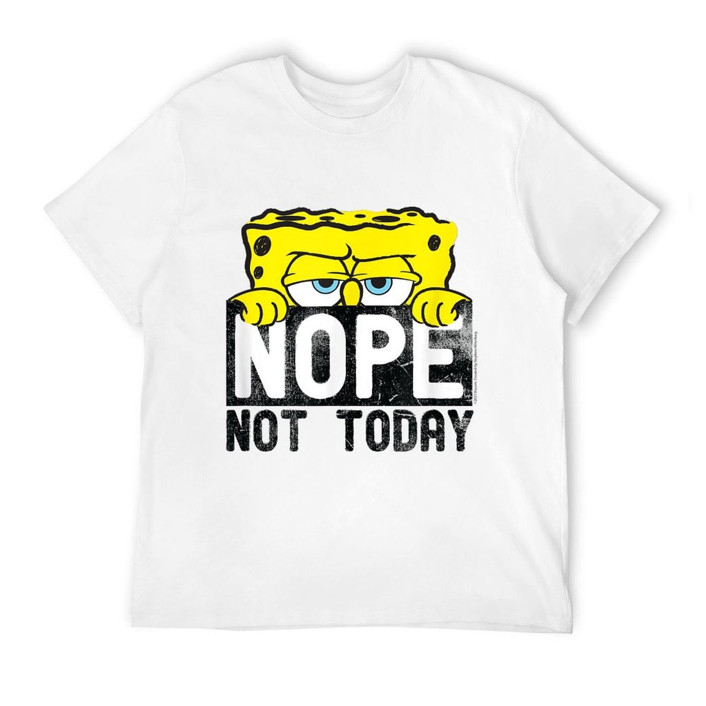 SpongeBob SquarePants - Nope Not Today Fade-proof Color T-Shirt