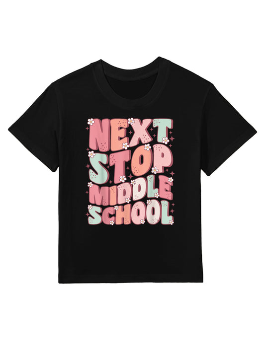 Next Stop Middle School Groovy Elementary School Graduation Kids T-Shirt