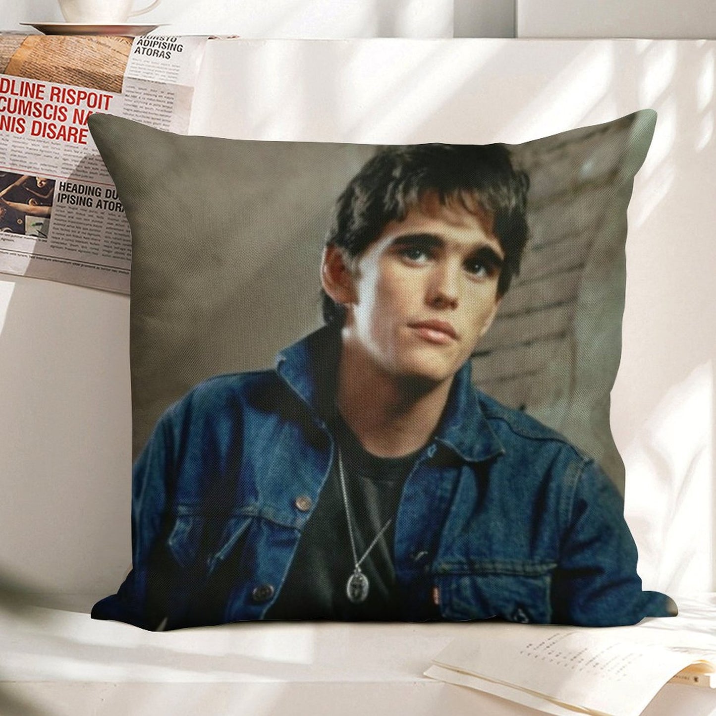 Dally Winston Linen Throw Pillow Cover