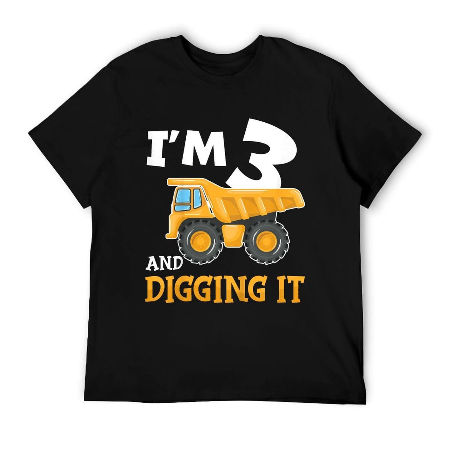 Three 3yr 3rd Birthday Construction Boy 3 Years Old T-Shirt