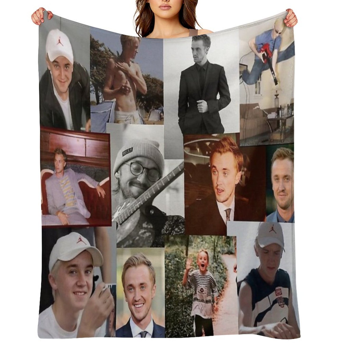 Tom Felton Collage Throw Blanket