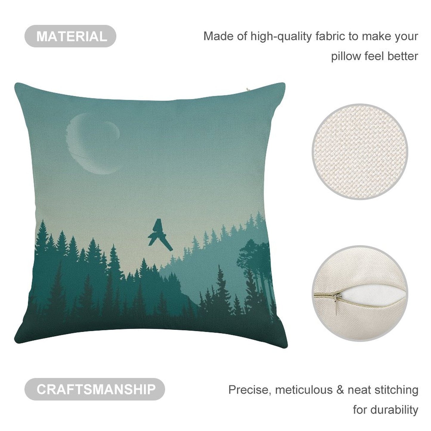Endor Poster Linen Throw Pillow Cover