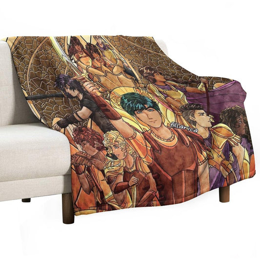 Percy Jackson Stained Glass Throw Blanket
