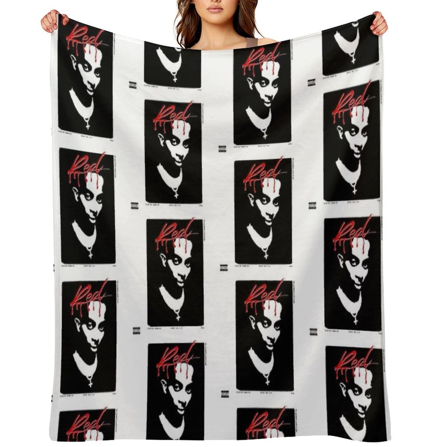 Playboi Carti Whole Lotta Red Album Cover Throw Blanket
