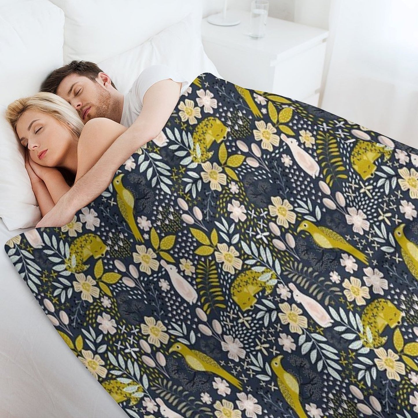 Woodland Flora Throw Blanket