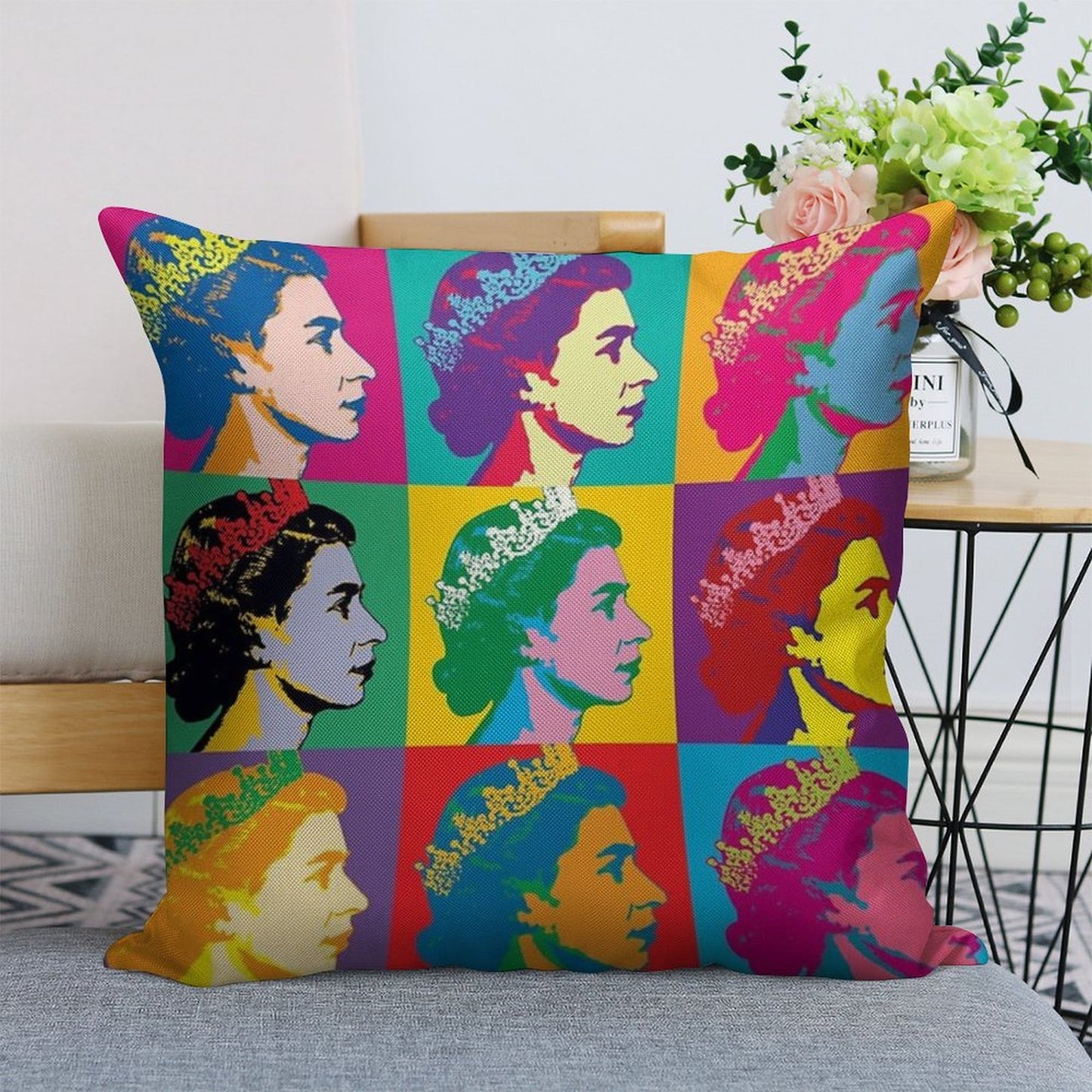 Elizabeth II X Long Live The Queen Linen Throw Pillow Cover