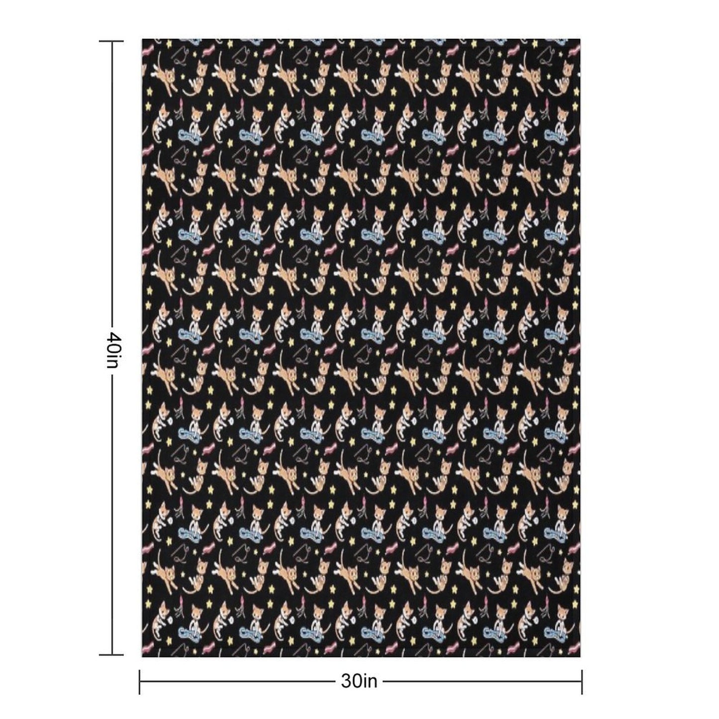 Boy Print with Black Background! Throw Blanket