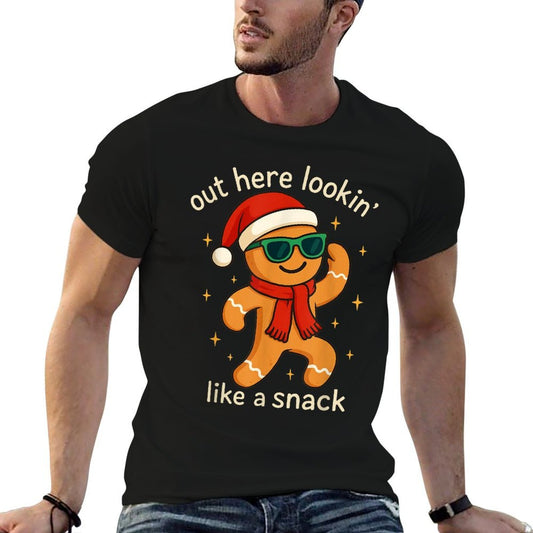 Funny Gingerbread Christmas Snack Cookies Boys Kids Toddler Polyester Blend T-Shirt