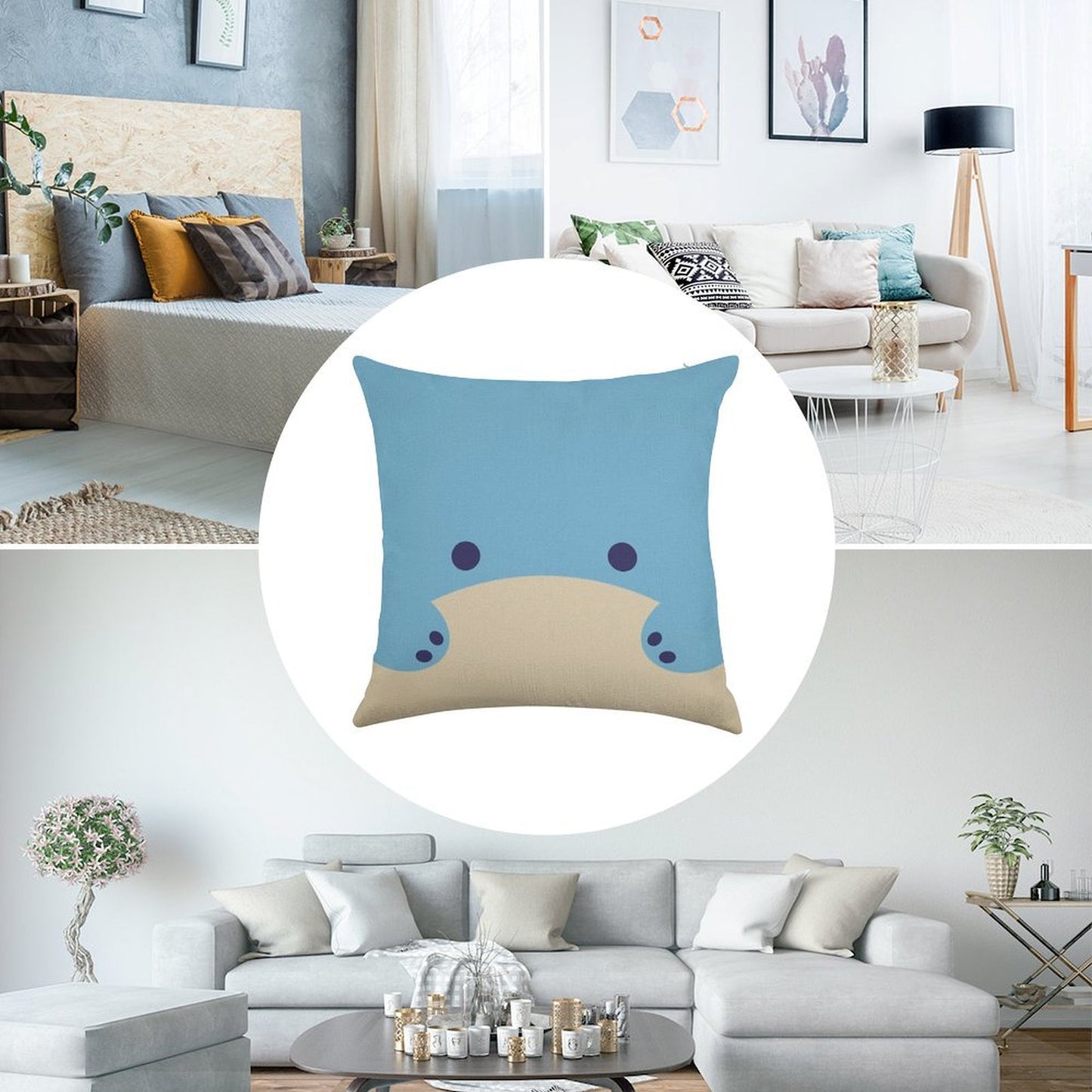 Quagan Linen Throw Pillow Cover