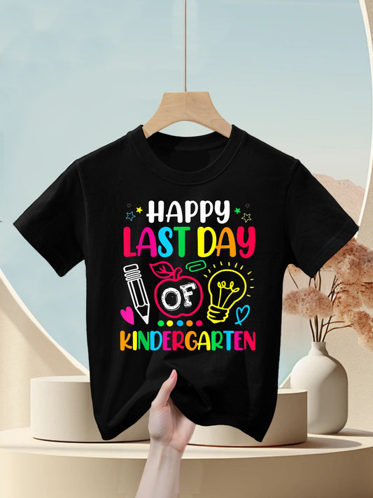 Happy Last Day Of Kindergarten Teacher Graduation Kids T-Shirt