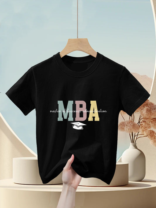 MBA Master Of Business Administration Boho MBA Graduation Kids T-Shirt