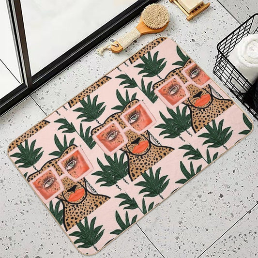 Tropical Glam Cat Bath Mat