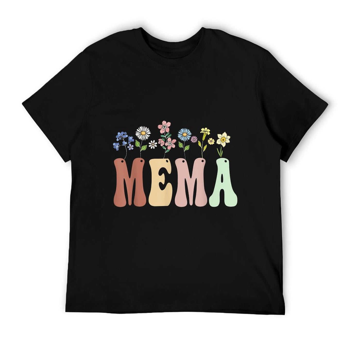 Mema Gifts Women Wildflower Floral Design Mema T-Shirt