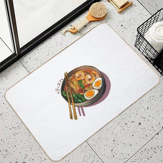 Japanses Ramen Noodles Bowl Bath Mat